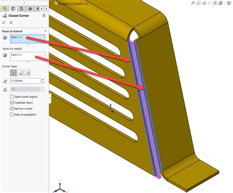 solidworks sheet metal cornering